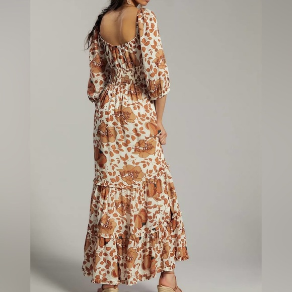 Anthropologie Floral Tiered Maxi Dress, size medium. - Picture 2 of 12